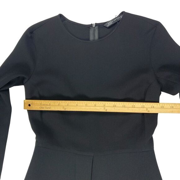 Zara Top Womens Sz XS Black Ponte Peplum Modest Classic Casual Preppy Blouse New - Picture 12 of 16